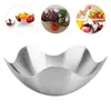 Servis uppsättningar 1 st torkad frukt Tray Holder Fruit Snack Dish Home Table Seary (Silver)