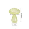 Vasos Cogumelo Flor Decoração Desktop Living Mini Ornamento Sala Garrafa Transparente Vaso Criativo Drop Delivery Home Garden Dhutf