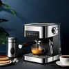 Máquinas de café Máquina de café de espuma de leite Máquina de café automática com bomba de água de alta pressão 20BAR Tela LCD de aço inoxidável Touch ButtonL231219