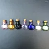 Bottiglie 70 pezzi Mini vetro colorato rotondo con tappo in sughero Piccolo regalo di nozze Barattoli piccoli Colori misti