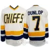 Hanson Brothers #16 #17 #18 Dunlop Reggie 7 Denis Lemieux 1 Chief Slap Shot Hockey Jersey S-3XL 100% SIDCHED 88