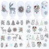 Decals Women Fashion Snowman Santa Christmas Nail Art Stickers 3 jaar patroon als foto