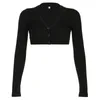 Tricots pour femmes 2023 Femmes tricot à manches longues noir boléro cardigan dames vêtements d'automne porter pull haussement d'épaules