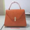 Luxurys Designers Crossbody Çantalar Valextra Kadınlar İçin Iside Çantalar Mary Geri Deri Kadın Çantası 2023 Yeni Üst Kat Cowhide Bead Croco Gerçek Logo OVC2