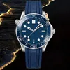 AAA For Men Top Brand Omg Man Watch 41 mm Sapphire Waterproof 8215 Ruch Mens Designer Watches Wysokiej jakości gumowy pasek Męs