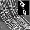 10 pièces Lot 2mm Figaro chaîne 925 bijoux en argent Sterling chaînes de collier avec fermoirs à homard taille 16 18 20 22 24 26 28 30 Inch205h