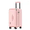 Suitcases Travel Luggage Box Universal Wheel Password Thickened Pull Rod High Aesthetic Value Checked Leather Case For Men And Women