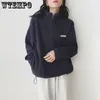 Women's Hoodies Half High Collar Sweater Plush Thickened Warm Fleece Coat Zipper Mock Neck Loose Pullover Korean Streetwear Sweatshirt