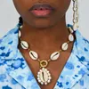 Kolczyki Dangle Luksusowe konch plażowy Shell Bohemian Wiselant Hoop Earring For Women Oświadczenie Biżuteria Prezenty ślubne 2024 Trend