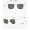 Óculos de sol moda quadrado punk homens mulheres vintage metal pequeno quadro óculos de sol para masculino feminino elegante retro retângulo eyewear