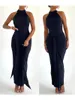 Casual Dresses Women s Twist Front Party Dress Sleeveless Mock Neck Bodycon Midi Afton Down