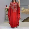 Etnische kleding Abayas voor vrouwen Dubai Luxe 2024 Chiffon 2 -delige moslim modejurk Caftan Marocain trouwfeest gelegenheden Djellaba