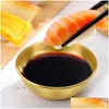 Dishes Plates Round Sauce Dish Japandi Decor Dip Bowls Stainless Pot Portion Cups Tray Drop Delivery Home Garden Kitchen Dining Ba Dhskl