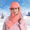 Bandanas lenço com capuz para mulheres inverno à prova de vento chapéu grosso e aconchegante moda capuz proteção de ouvido ciclismo