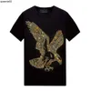 Męskie koszulki Summer Casual Mens Designer Rhinestone T koszule krótko-rękawowe szczupłe załogi