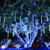 30CM Led Meteor Shower Rain Tube Garland Outdoor Light String Christmas Decor for Home Christmas Ornament Navidad Natal New Year276i