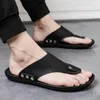 Slippare Yrzl Summer Flipflops for Men Beach Brown Sandaler Bekväma skor Nonslip Badrumsglas 231219