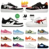 TOP bapestasK8 Diseñador Sta Zapatos casuales Sk8 Bajo Hombres Mujeres Gamuza rosa Pastel Azul Abc Camo Camuflaje Skateboarding Deportes Bapely Zapatillas de deporte Entrenadores al aire libre