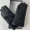Guanti invernali in pelle da donna Touch screen in peluche per il ciclismo con guanti in calda pelle di pecora isolata274Q