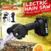 88V Electric Mini Chain Saws Pruning ChainSaw Cordless Garden Tree Logging Trimming Saw For Wood Cutting With Lithium Battery 2110319Q