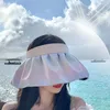 Casquettes de cyclisme Chapeaux d'été Femmes Chapeau de soleil Visière Suncreen Floppy Femme Sport de plein air Casual Pêcheur sans tête pour voyage à la plage