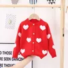 Pullover Kruleepo Ragazza in pile di visone broccato Maglione Giacca Cappotto Bambini Bambino Bambini Autunno Inverno O Colletto Cardigan Maglieria Base CamiciaL231215