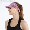 Visors Sun Visor Hat Women Headband Cs Summer Sport Sun Protection Empty Top Ponytail Hat Men Running Tennis Baseball C Women HatsL231219