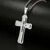 Nieuwe collectie vergulde hiphop roestvrijstalen christelijke Jezus sieraden heren kruisketting