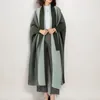 Kvinnors dike rockar Miyake veckade vintage design kvinnor plus storlek kappa 2024 fjäderfärg kollision lapel cardigan lyx kvinnlig mantel