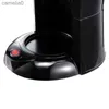 コーヒーメーカー900W電気ドリップコーヒーマシンメーカーアメリカンティーポット1.2LミニホームアプライアンスMoka Pot Black Redl231219