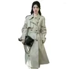 Dames Trenchcoats Lente en Herfst 2023 De windjack is vrouwelijk Lang Ruimvallend High-end mode Britse gezellige stijl