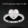 Love Heart Cremation Ash Rings Memorial Urn Ring Ashes Keepsake Jewelry Size 6-12 i Still Need You Close to Me185n