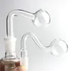 Tubo de queimador de óleo de vidro de 14mm 18mm com cachimbo de água de pirex grosso masculino feminino queimadores claros para cachimbos de água de bong