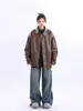 Manteau en Faux cuir pour femmes, automne Traf américain, veste rétro marron, vestes Trf, vêtements d'hiver 2023, 231219