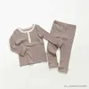 Pajamas Children's Cotton Pajamas مجموعة ملابس الأطفال 2022 خريف الشتاء طفلة المنزل بدلة المنزل أعلى+بانت بوي ملابس القاع