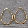 Stud Shiny Gold Color Earrings for Women Fashion Smooth Hoop Earrings Wedding Engagement Jewelry Gift 231219