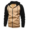 Sweats à capuche pour hommes Sweatshirts personnalisés Patchwork marque à capuche fermeture éclair à manches longues printemps automne polaire décontracté streetwear mâle cardigan 3XL 231218