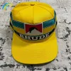 Embroidered Striped Patch Yellow Rhude Baseball Cap Men Women 1 1 High Quality Outdoor Sunscreen Adjustable Hat Wide Brim256S