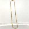 18k conectar sólido fino amarelo ouro preenchido 3mm corte fino corda corrente colar feminino 500mm 20 210a
