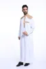 Abbigliamento etnico Musulmano Islamico Uomo Jubba Thobe Abito a maniche lunghe Abbigliamento Ramadan saudita Abaya Caftano Jalabiya Dubai Abito arabo tradizionale