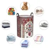 Sacs à linge Antique Bohème Persan Tapis De Soie Panier Grand Vêtements Panier De Rangement Géométrique Ethnique Kilim Jouets Poubelle Pour Garçon Fille