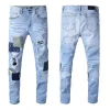 2023 pantalons pour hommes hip-hop vaqueros chevauchent des jeans de marque de mode de rue haute rétro déchiré pli couture designer moto équitation pantalon slim taille 28 ~ 38