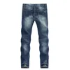 Jeans da uomo blu scuro da uomo elasticizzati slim dritti vestibilità regolare pantaloni casual primaverili pantaloni in denim abbigliamento uomo marchio di moda 231218