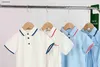 New lapel baby shirt three buttons boy girl T-shirt Size 100-140 kids designer clothes summer child Short sleeve Dec05