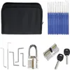 18 Transparent Locksmith Tools Practice Lock Kit With Broken Key Extractor Wrench Tool Removing Hooks Hardware Lock Picks Locksmit214U