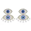 Orecchini pendenti Corea moda carino ciondolo in cristallo occhio per le donne Boemia perline colorate Riva perla nappa gioielli goccia