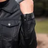 남성 재킷 검은 모터 재킷 남자를위한 검은 모터 재킷 PU 가죽 단색 가을 겨울 바이커 옷깃 Zippers 아웃웨어 모방 진짜 240111