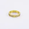 Luxury 18K Rose Gold plated Love Rings Stainless Steel full stones ring for Women Men Couple CZ Crystal Rings Jewelry With box gift