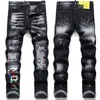 Lila Jeans Designer Jeans für Herren Jeans Brand Logo Weiß Schwarzmodemarke Pantalones Vaqueros Para Hombre Motorrad Stickerei