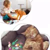21PCS Cat Interaktywne zabawki Kitten Toys Składany Rainbow Cat Tunel Tunnel Golf z piłkami z piór i myszami dla kotka